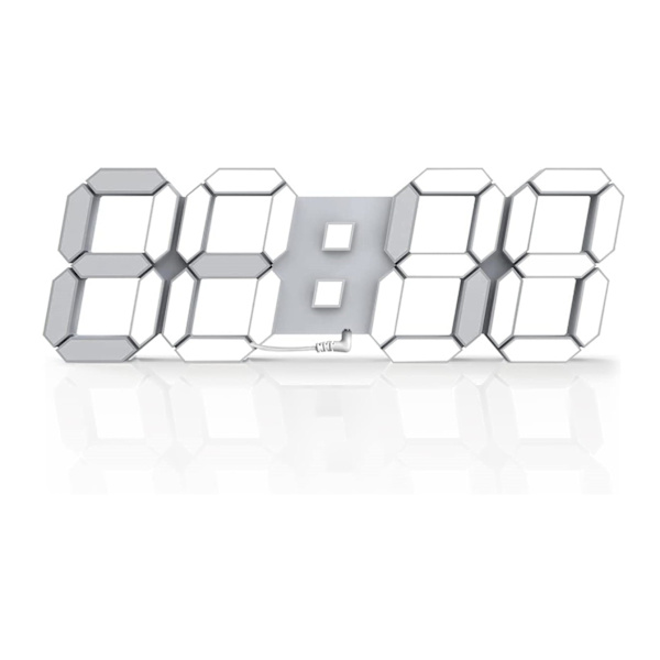 3D LED-väggklocka Digital väckarklocka Skrivbordsklocka Modern dekoration Fjärrkontroll Automatisk avbländning Tyst Kontor Hemma Boende