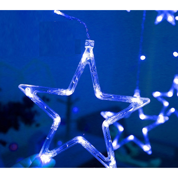 LED-lysbånd, stjernefestbånd (blå)