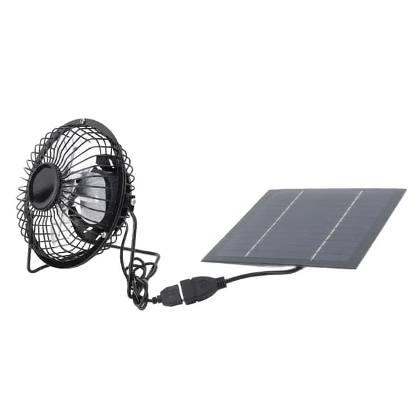 5W Solcellepanel Vifte Utendørs Kjøling USB Drivhus Hønsehus Hundehus