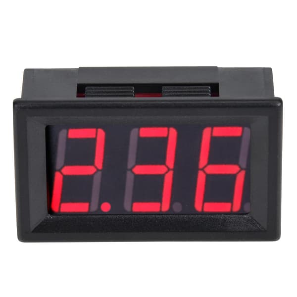 Digital DC-strømvisningspanel - 0-10A Amperemeter - Rød