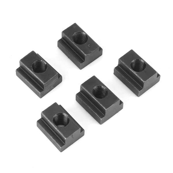 Svarta T-spårsmutter M8 10 Gängor 5-pack