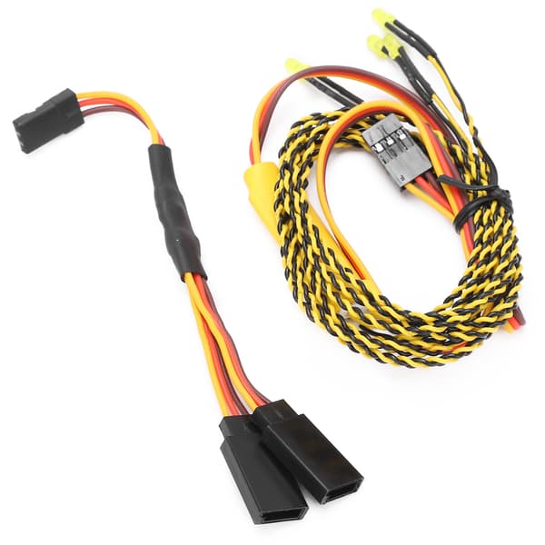 Blinkende lys til RC-bilmodel - 4LED blinklys og Y-kabelsæt