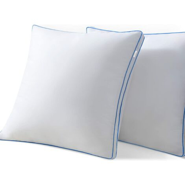 Kuddar 48x78 Set med 2 mjuka kuddar, vit-blå, 1100g