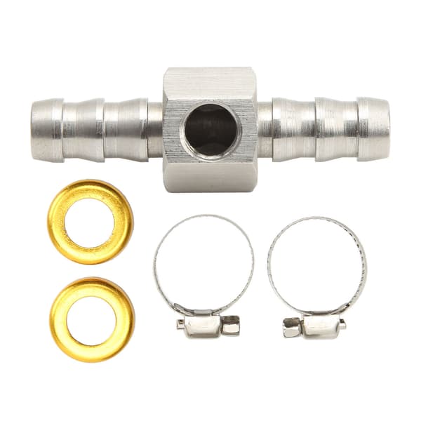 Rustfrit stål 304 T Brændstofslange Adapter Tryksensor Fitting 3 8in Klemme til Transmissionskølerledninger