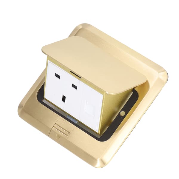 UK Standard Pop Up Skrivebordsstik med Netværksinterface 250V