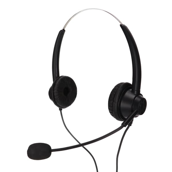 USB Call Center Headset med Mikrofon Støjreducerende Binaural RJ9 Kabel