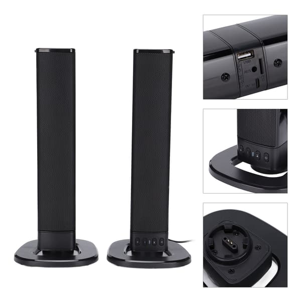 BS 36 Bluetooth-høyttaler 20W TV-lydplanke Separerbar multifunksjonell subwoofer