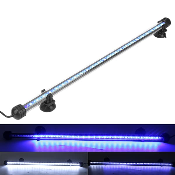 Vanntett LED Akvarielys 3 Moduser Dimbar 100‑240V EU Plugg 48CM