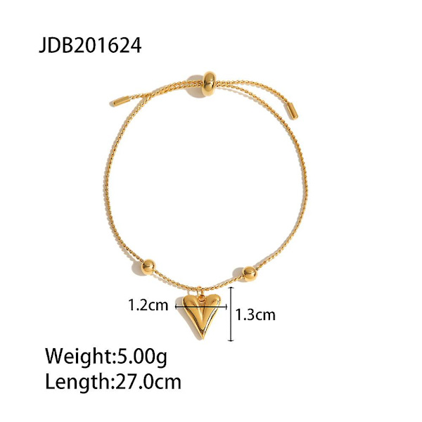 Armbånd Pink Heart Daily Outfit Metallic Element B1521