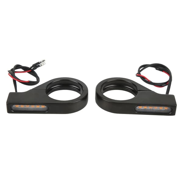 12V Vandtæt Universal Sort LED Blinklys til 41mm Motorcykel Gaffelrør