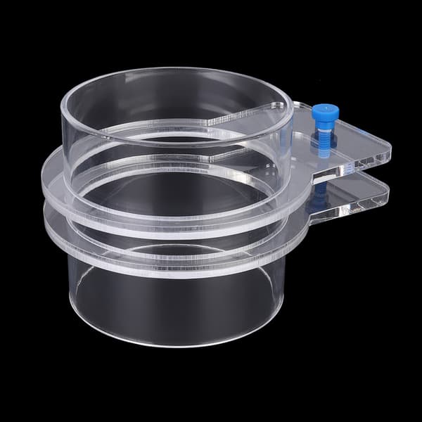 Transparent Akryl Justerbar Akvarium Fiskefoder Holdbar Foderring 100mm
