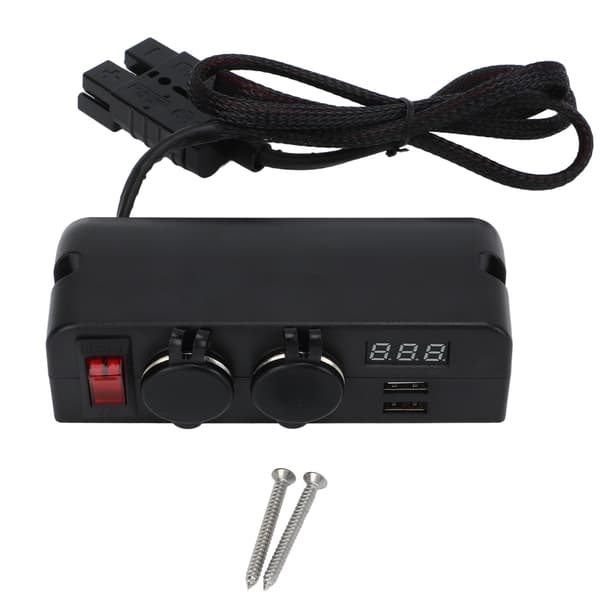 Billader Adapter 2 USB Oplader Digital Display Strømforsyning Batteri Adapter