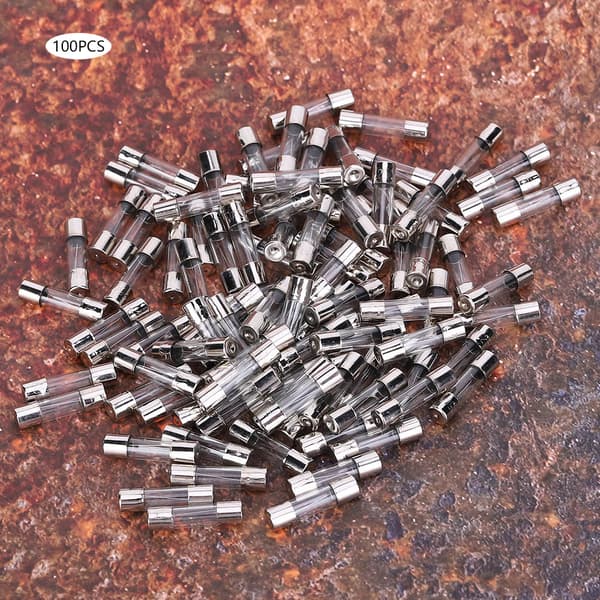 100 st 250V Glasrörssäkring 5x20mm 5A Snabbsäkring Kretsskydd