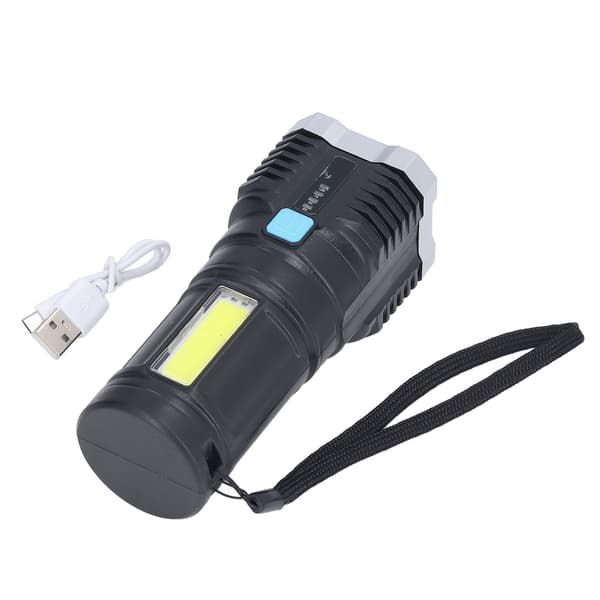 Quad Core Lysstærk LED Genopladelig USB Udendørs Multifunktionel Spotlight Batteriindikator