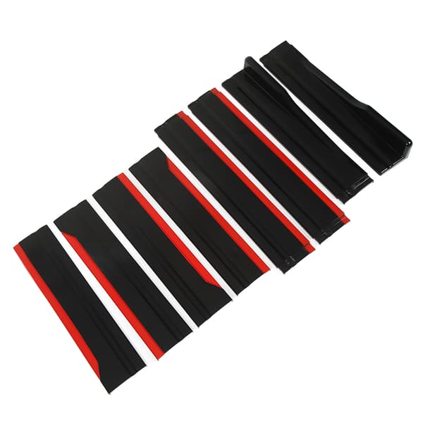 8 STK. Rød Bil Sideskørt Blank Sort Side Læbe Splitter Forlænger Vinge Panel Body Kit Erstatning til Seat Leon