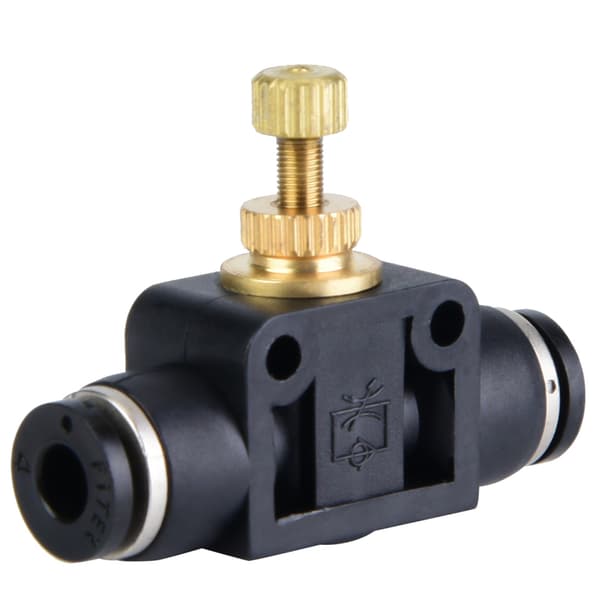 8 mm T-form Pneumatisk Slange Luftstrømsregulator Fittingsventil