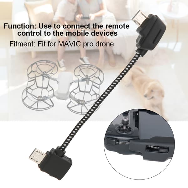 USB-kabel Forbindelseskabel RC-dele Passer til MAVIC Pro Drone Fjernbetjening Micro USB Standard Interface