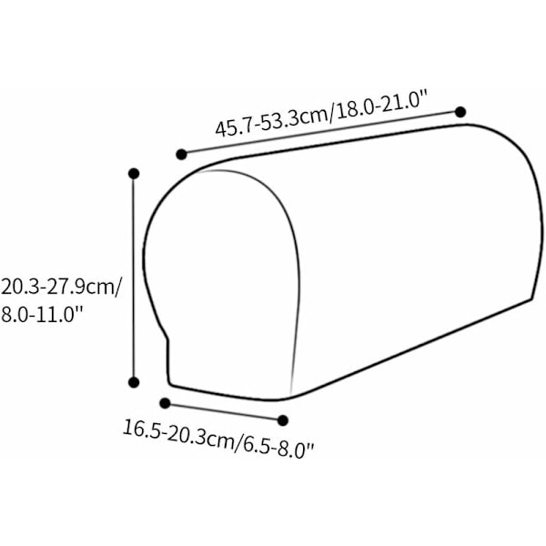 st Soffarmstödsöverdrag Mjuk Fåtölj Slipcover Halkfri armstödsöverdrag Elastisk soffa Slipcover Skydd - Mörkgrå