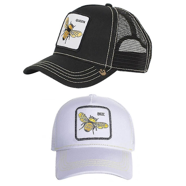 Bee Mesh Cap Baseball Cap Pappa Hatt Animal Farm Trucker Snapback Solhattar Peak Cap Beast Paradise Toucan Kepsar white