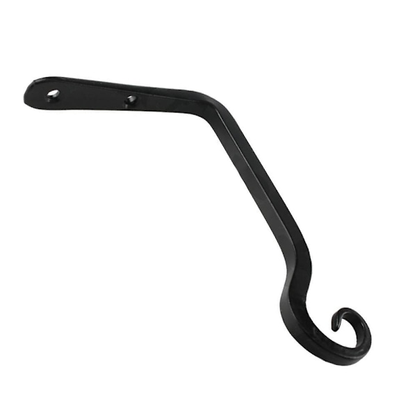 Växthållare Blommor Hänghållare Järn Väggkrok Blommor Häng Vägghållare Krokar att hänga Planteringskärl Fågelmatare Lykta Vindspel Vägglampor 2pcs Black