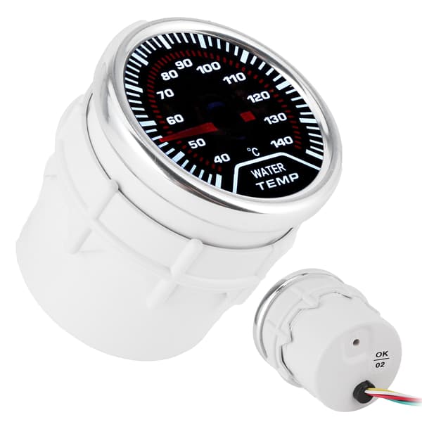 Vandtemperaturmåler LED Bil Universal 52mm/2in Temp Måler 1/8 Sensor Gevind