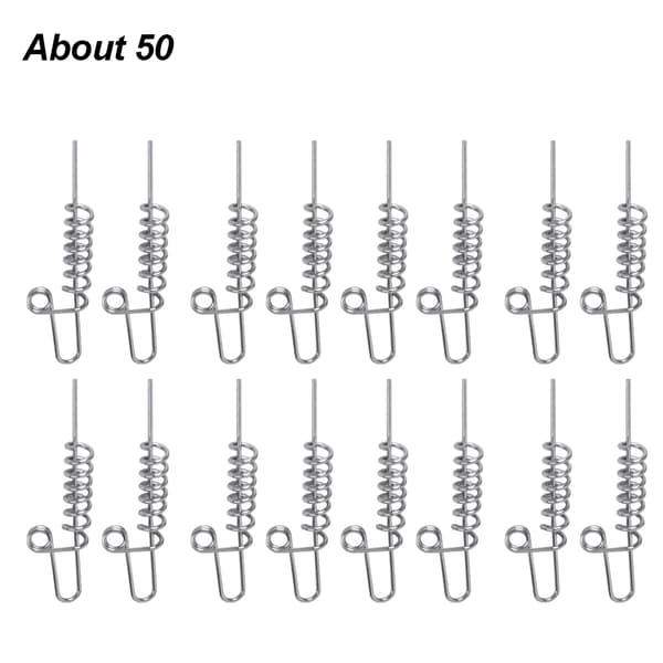 Fiske-agn Connector Worms Lure Spring Pin Lock Fast Pin - Stor størrelse (6cm/2.4in)