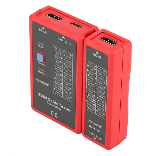 UT681 HDMI Mini HDMI Datakabel Tester - 20 LED-statusindikator