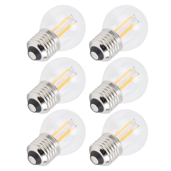 Dimbar 6-pack G45 E27 4W LED-lampor Varmt ljus 110V Transparent hembelysning