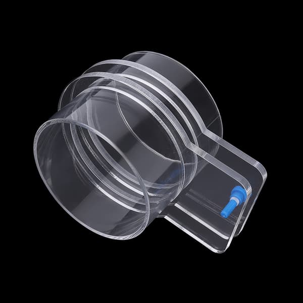 Transparent Akryl Justerbar Akvarium Fiskefoder Holdbar Foderring 100mm