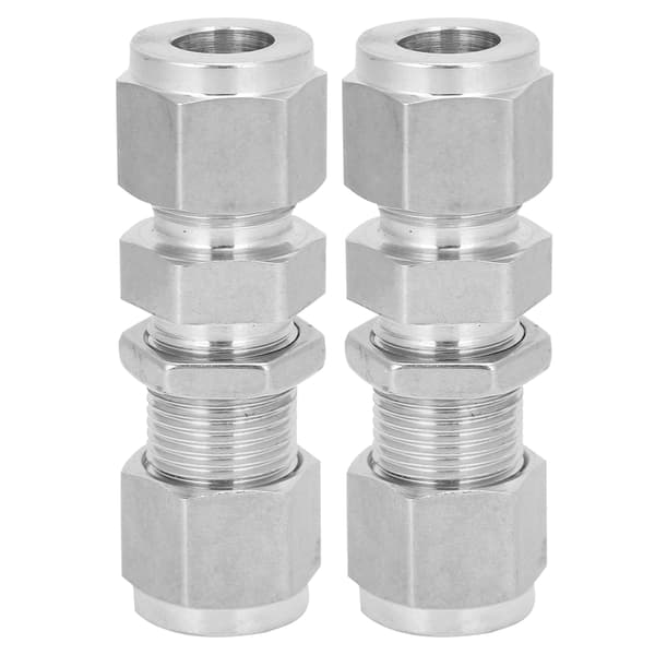 2 STK 316 Rustfrit Stål Kompressionsmuffe Dobbelt Ferrule Fitting Tilbehør 10mm