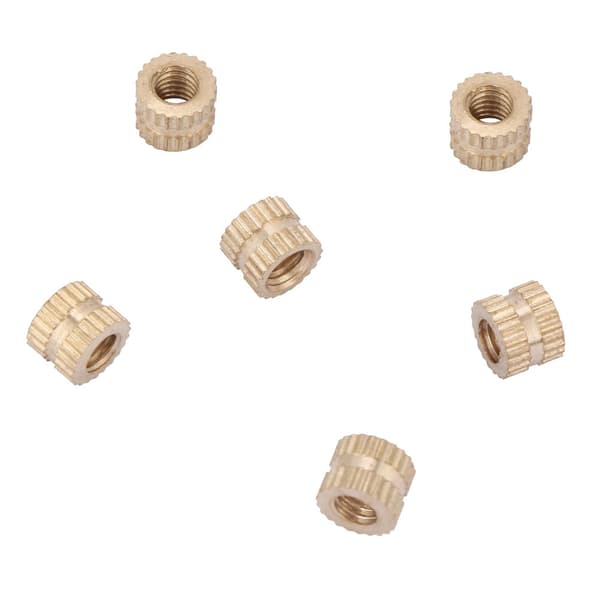 Pyälletty pyöreä messinkimutteri M4 6mm x 6.3mm 30 kpl