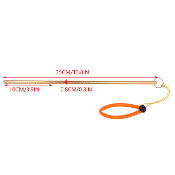 Dykning Tickle Pointer Stick av Aluminiumlegering med Mätning & Snodd (Gyllene)