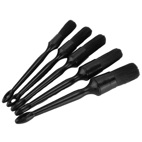 5-pack Bilrengöringsborste Set Svart Ren Man Microfiber Mikrofiber Underhåll Verktyg