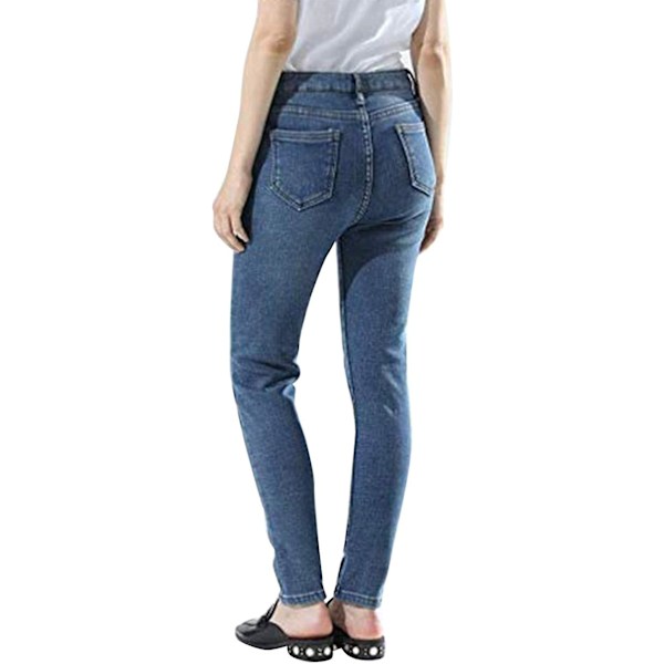 Dame vinter fleeceforede stretchjeans 28