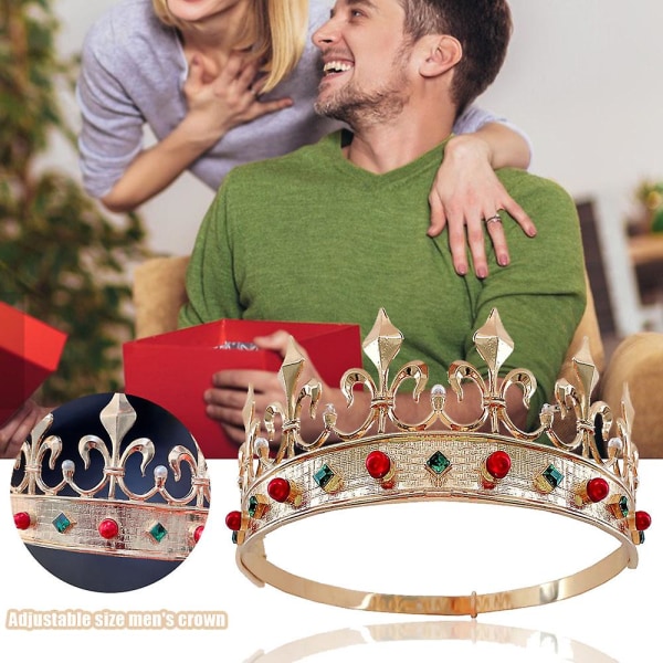 Justerbar storlek Queen-crown Diamond Headdress Pageant Smycken Ball Accessoarer