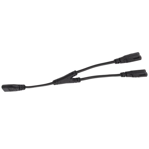 IEC320 C8 til Dual IEC320 C7 Y Split Strømkabel 1 ind 2 ud AC Kabel 0,3m 0,98ft