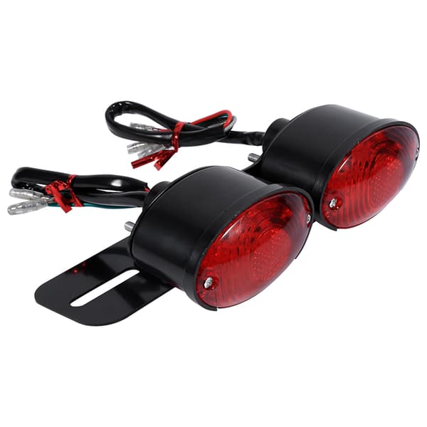 Motorcykellampe dobbelt Cat Eye Custom Nummerpladeholder baglygter