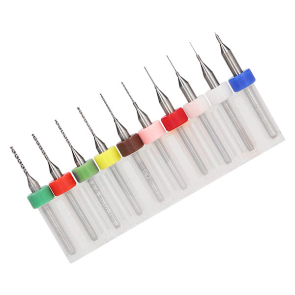 10 st Twist Borr Set med 1/8in Skaft, Volfram Stål Material, Stark Slitstyrka, Hög Hårdhet, Borrstorlek från 0,1-1mm