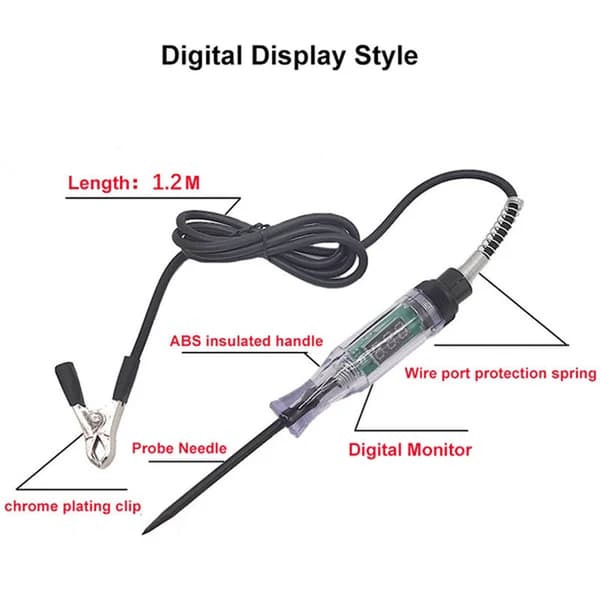 Digital Display Spændingstester Pen DC5 90V Kredsløbsdetektor til Vedligeholdelse af Køretøjer