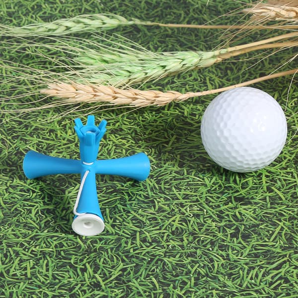 Justerbar Teleskopisk Golftee med Bold, Blå