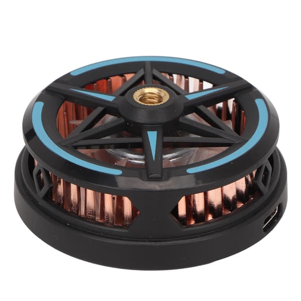 Sort Bærbar Telefon Radiator Intelligent Temperaturkontrol Gaming Live Streaming Udendørs Vlogging Køleventilator