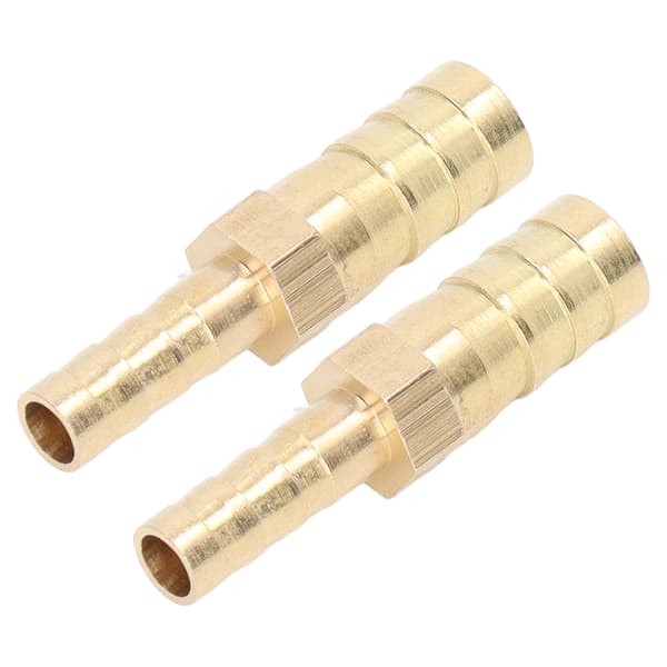 Messingrør Barber 10 mm 3/8 til 6 mm 1/4 Pakke med 2