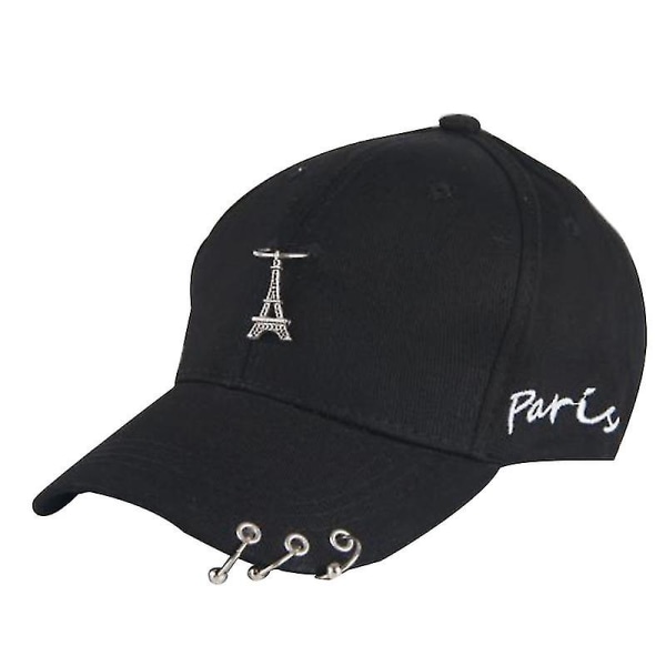 Unisex mode Punk Hip Hop cap Justerbar cap Picknick Camp Travel Sun Black 1