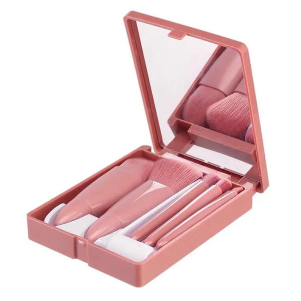 5 makeup børster sæt med spejl