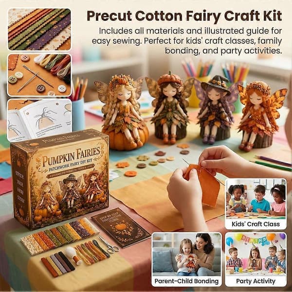 Fairy Patchworks Diy Collection Sjov Blomster-Fe Patchworks Syhåndværkssæt A