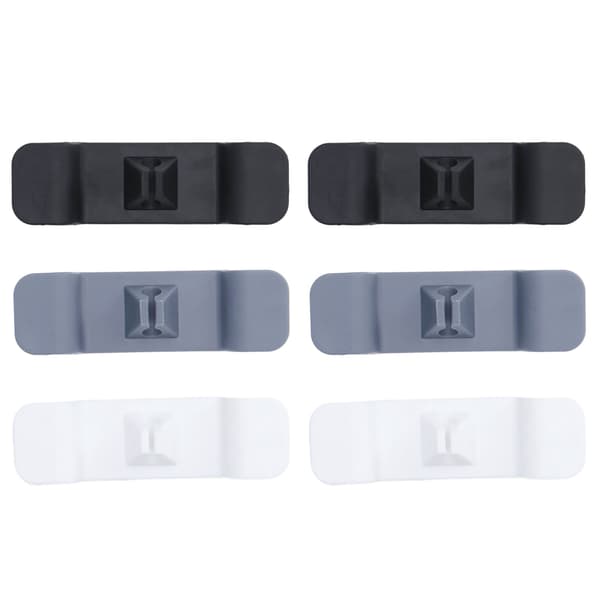 6-pak Silikone Køkken Kabel Organizer Multipurpose Ledningsholder