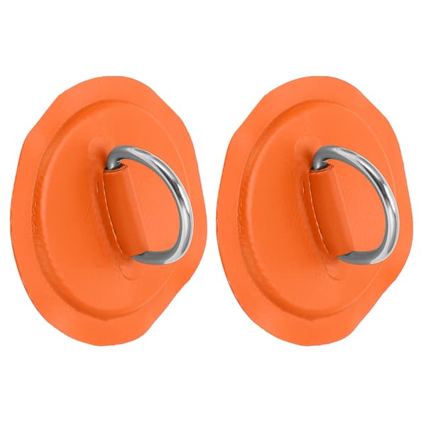 Orange D-ring Pad Patch för Uppblåsbar Båt Flotte Jolle Kanot Surfbräda Kajak