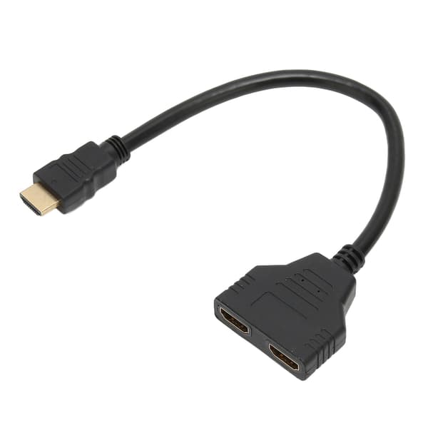 HDMI-splitter 1 in 2 ut dubbel HDMI-adapterkabel