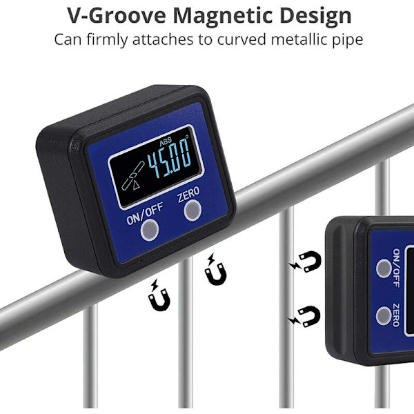 Mini vahva magneettinen monitoiminen digitaalinen kaltevuusmittari (DL139 sininen)
