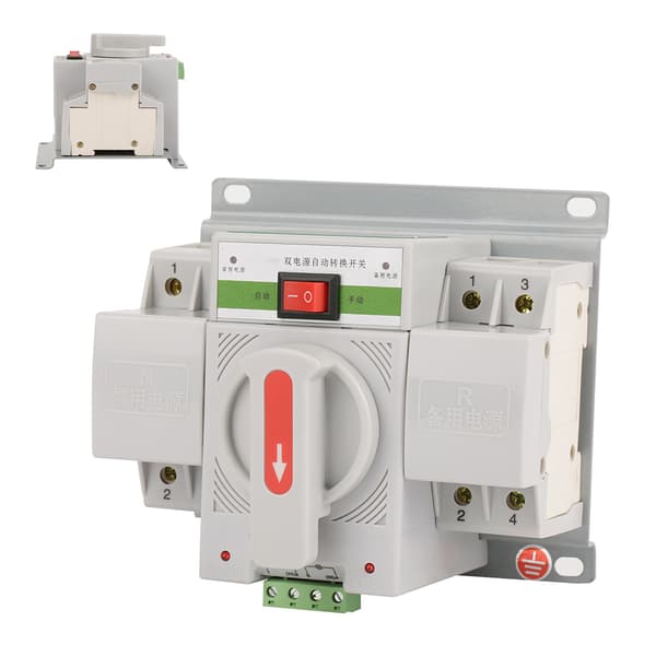 220V 63A 2P Mini Dobbelt Strøm Automatisk Overførselsafbryder Afbryder